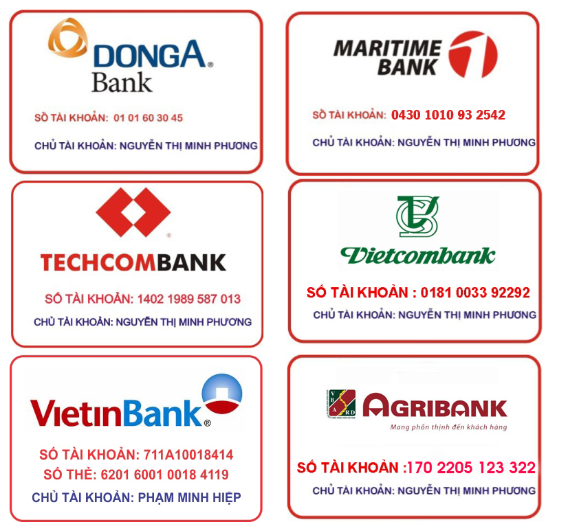 Thông tin hướng dẫn thanh toán khi mua hàng